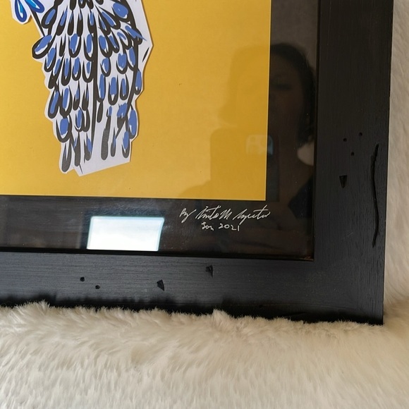 Framed Abstract Art with Black Frame - Picture 3 of 3
